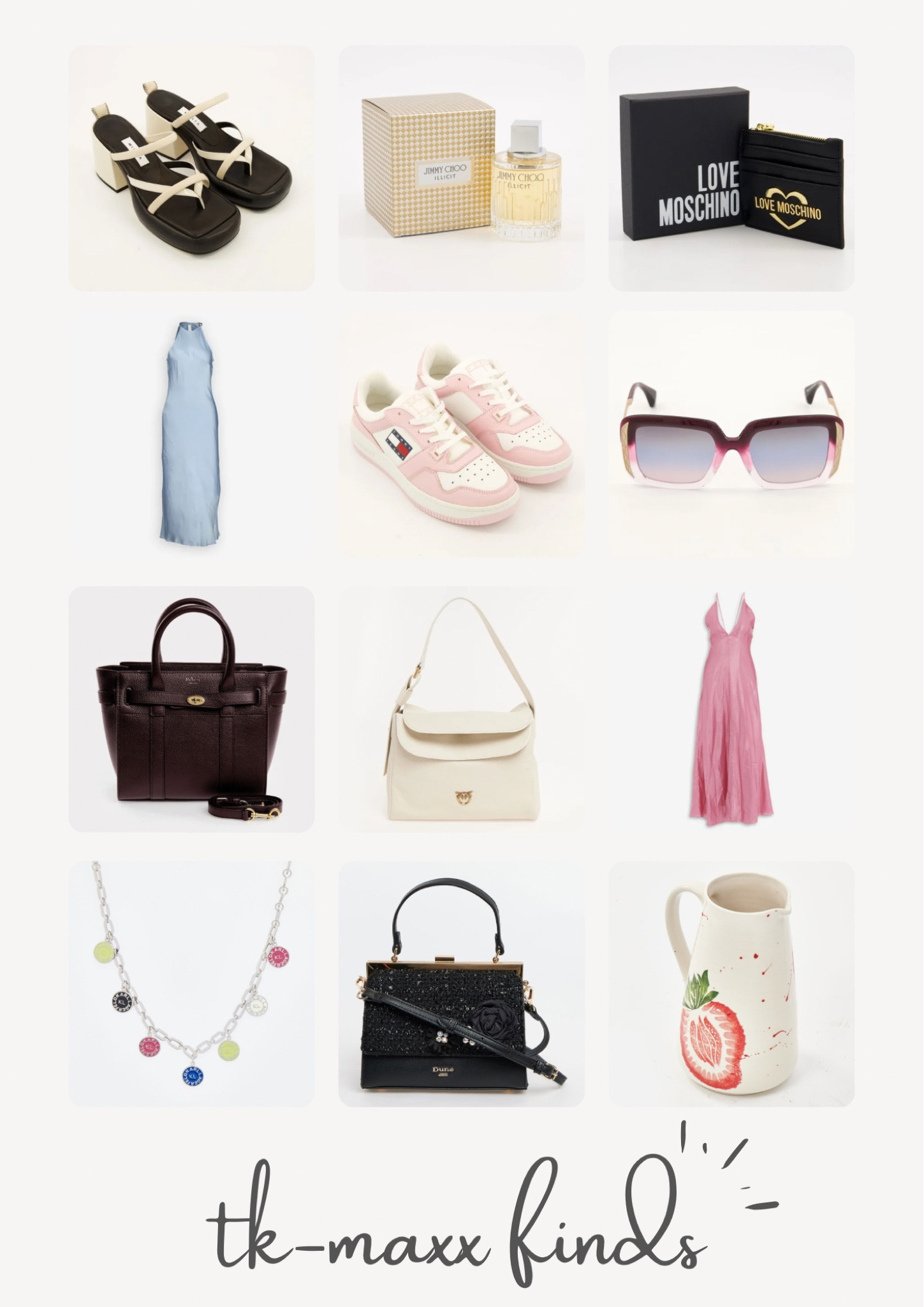 my recent tk-maxx finds in their new arrivals!! so many gorgeous spring/summer pieces 🩷

necklaces, bags, shoes, vases, sunglasses, pretty dresses, mulberry, designer aesthetic 

#LTKeurope #LTKitbag #LTKGiftGuide