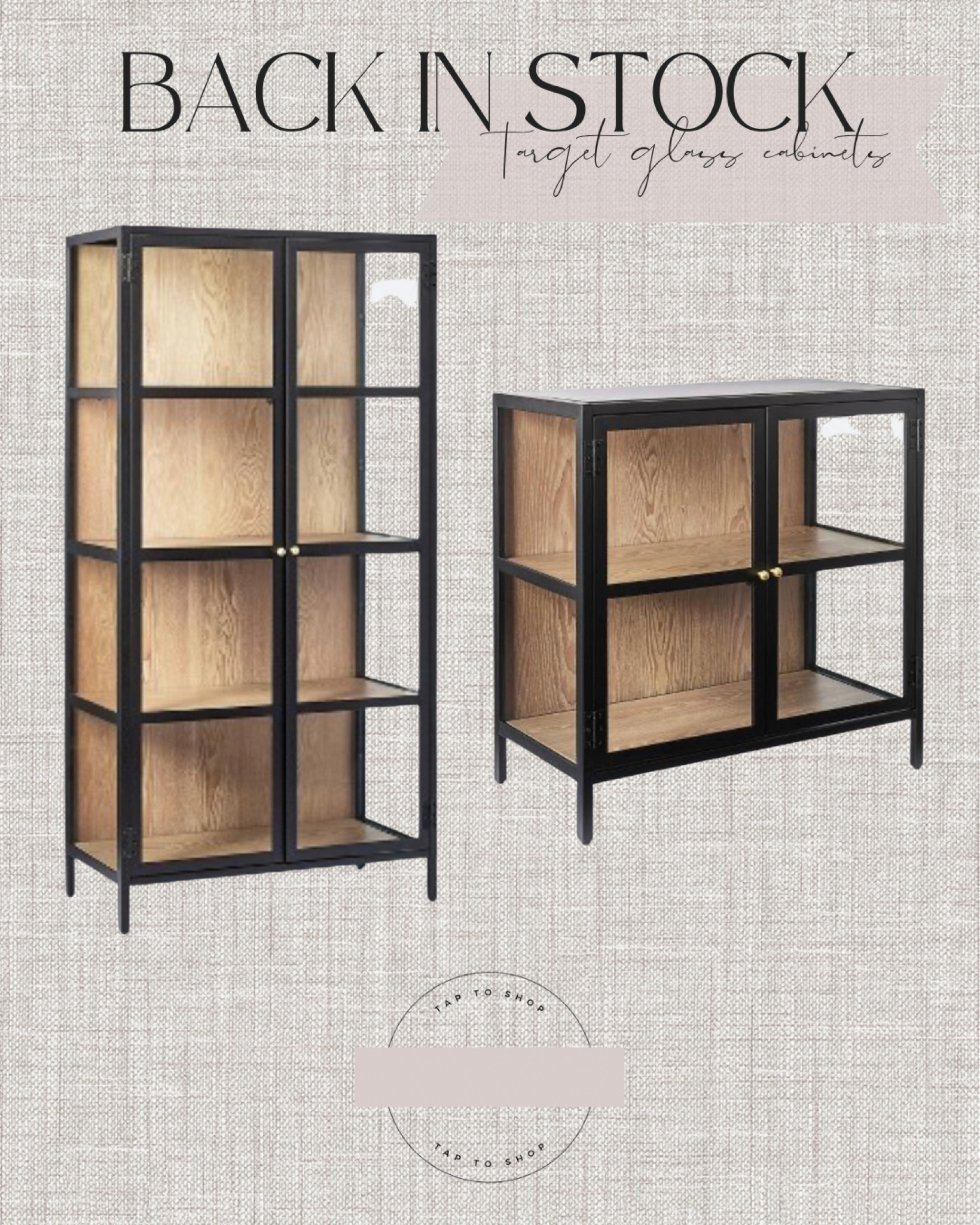 These best selling glass display cabinets are back in stock at target! These always sell out  

#LTKFind #LTKhome #LTKsalealert