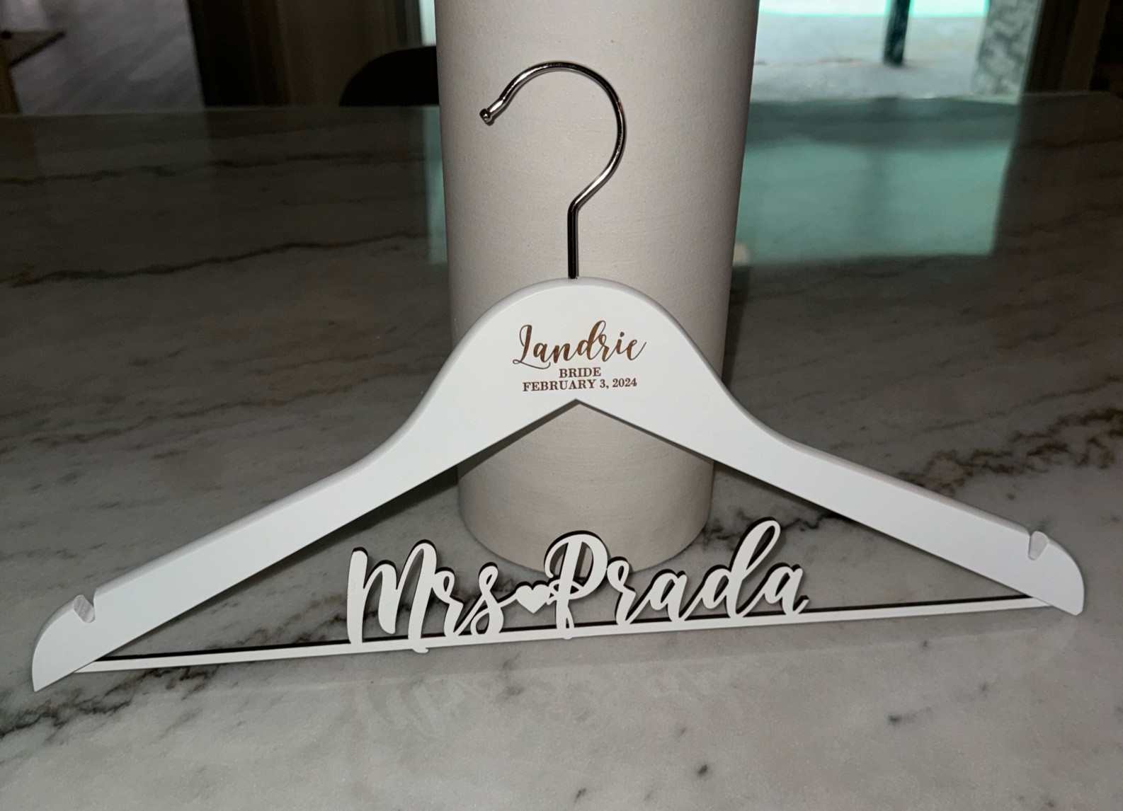 Wedding Dress Hanger! Specially made for my big day from Etsy! Such a cute additional detail for any bride and will be shown on my wedding videos with my dress! 

#LTKfindsunder100 #LTKwedding #LTKstyletip