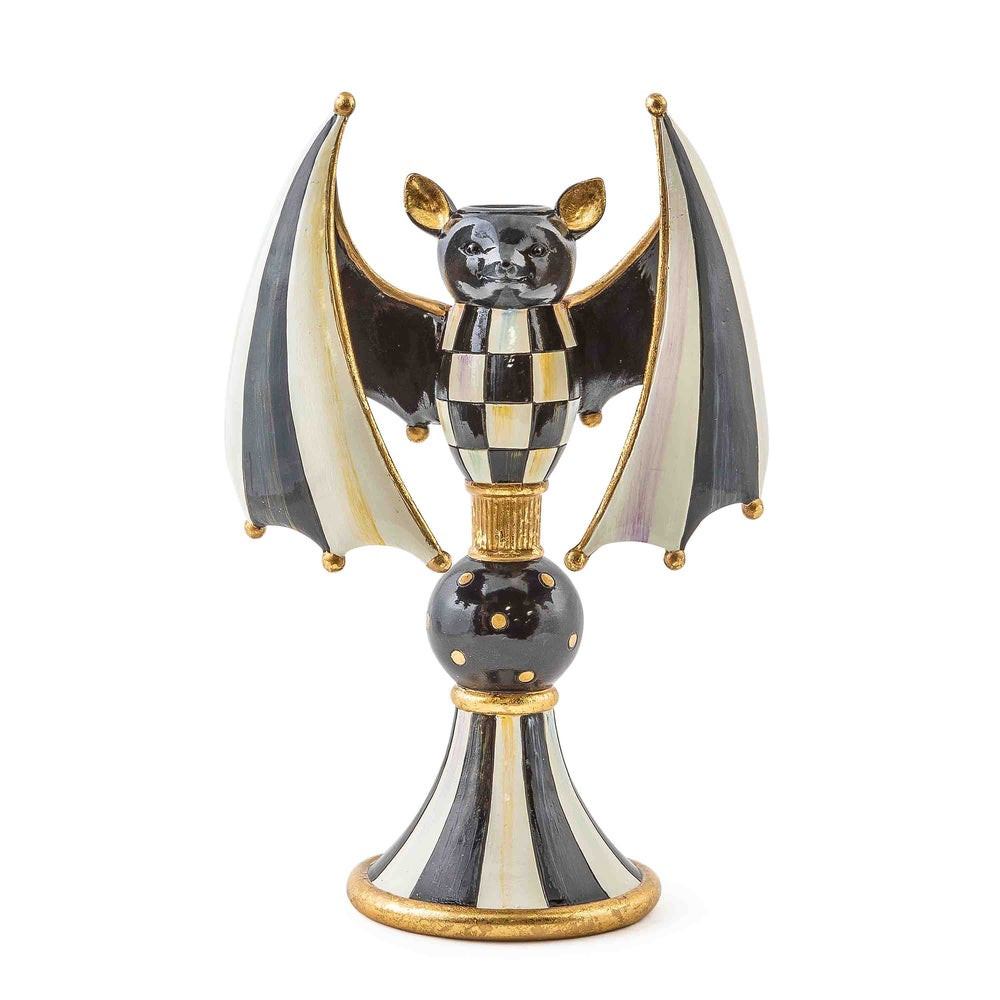 Courtly Check Bat Candle Holder | MacKenzie-Childs