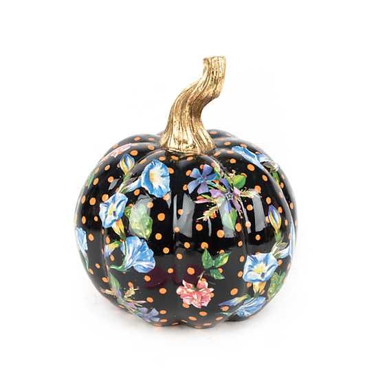 Flower Market Pumpkin - Mini - Black | MacKenzie-Childs