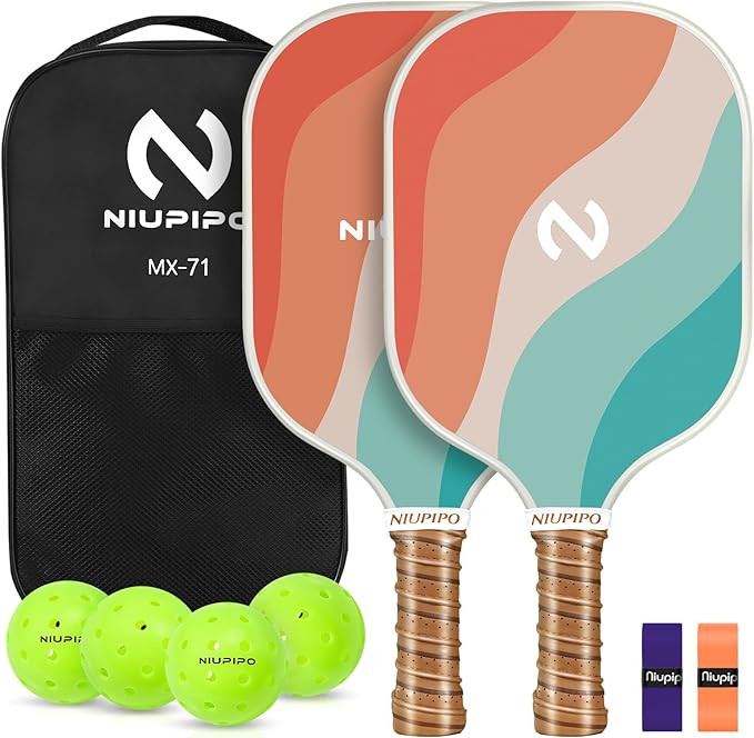niupipo Pickleball Paddles Set of 2/4/1, USAPA Approved Graphite Carbon Fiber Pickleball Rackets,... | Amazon (US)