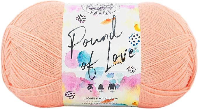 Lion Brand Yarn 550-156A Pound of Love Yarn, One Size, Pastel Green | Amazon (US)