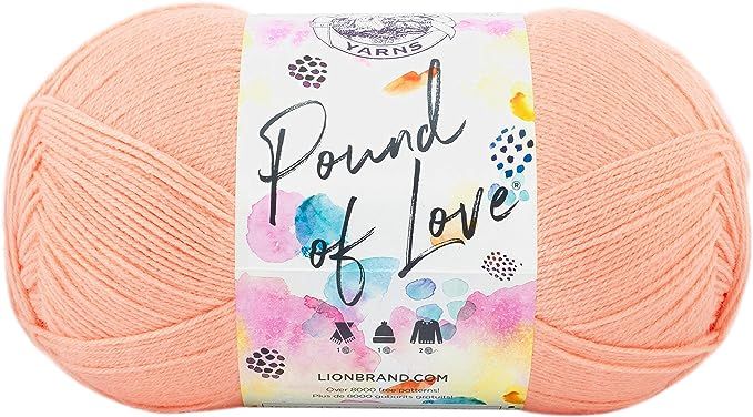 Lion Brand Yarn 550-156A Pound of Love Yarn, One Size, Pastel Green | Amazon (US)
