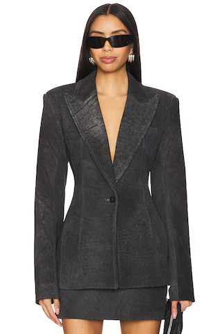 Apex Sculpted Blazer in Aubergine | Revolve Clothing (Global)