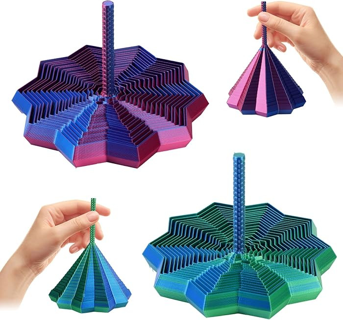 2Pcs 3D Printed Expanded Sensory Fidget Star, Expandable 4.3 Inch Fractal Fidget Toys Octagonal w... | Amazon (US)