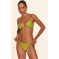 Olive Plait Binding Tanga Bikini Bottoms | PrettyLittleThing US