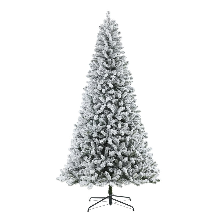 Holiday Time 9ft Pre-Lit Flocked Frisco Pine Artificial Christmas Tree, 600 LED, Color-changing, ... | Walmart (US)