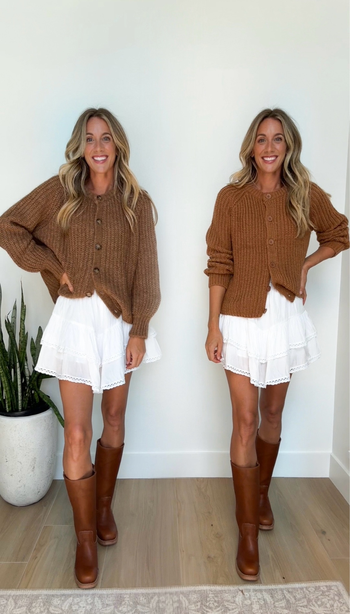 Sezane vs Amazon - I have been eyeing this viral Sezane sweater and finally found an amazon look for less. I had to spurge on the real thing so that I could compare them for you and they are SO close! I couldn’t believe how itchy the Sezane sweater is, the amazon is so much softer and more comfortable. I always show the close up in my stories where you can see how similar they really are. Skort is also amazon and perfect to wear with all of your sweaters.

#LTKFindsUnder50 #LTKSeasonal #LTKStyleTip