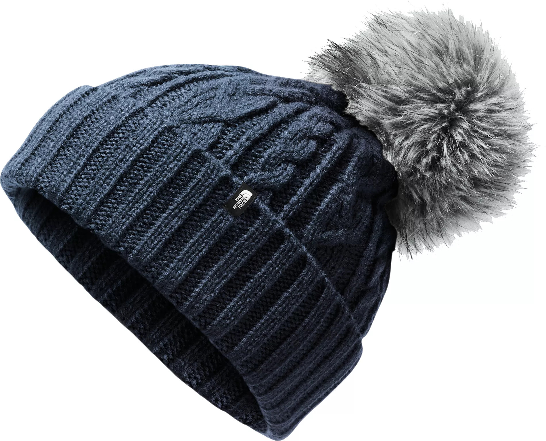 The North Face Women's Oh-Mega Fur Pom Beanie, Blue | Dick's Sporting Goods