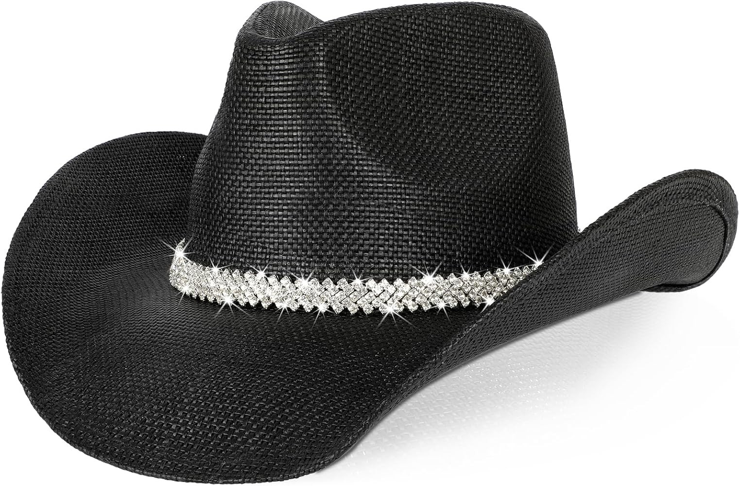Cowboy Hat,Cowgirl Hat,Western Cowboy Hats for Women/Mens/Straw Wide with Shapeable Brim Cowboy H... | Amazon (US)