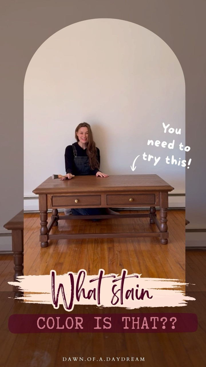 Before you buy read this 👇

I am obsessed with this stain color and I’ve used it all over my house! I grab a can of Minwax semi transparent tintable color stain from @loweshomeimprovement and at the paint counter I ask them to mix the shade walnut 

⚠️ But don’t forget this detail!!

Minwax has two stain colors called walnut 😅 so you must remember to give them the number code MW1125

Or if you want an easier way, just do what I do and order it online and pick it up already mixed in the lockers 👌

If you want the link to the exact stain comment “DIY” and I’ll send it your way ☺️

............................................................................ 

Old house, big dreams and a girl with zero experience figuring it out as she goes! 
This isn’t an expert DIY account. It’s a “you’ve got this too” kind of space 🫶
Follow along and let’s learn together! 💗

🎥 Want more than the pretty before and after? Stories are the heart of the project , unfiltered + in-progress
💌 It’s official: our cozy corner of the internet is open! Swing by the website to find free tutorials and supplies.

............................................................................

#WoodStain #DIYFurniture #FurnitureRefinishing #DIYTips #DIYForBeginners
DIY home renovation | how to choose the right wood stain color | DIY furniture staining tips for beginners | best walnut wood stain for DIY projects | how to order custom stain from Lowes