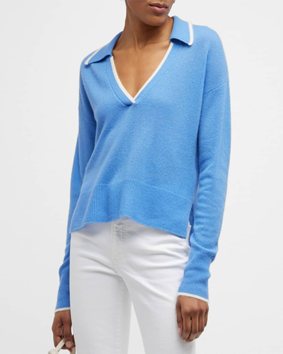 Veronica Beard Koko Cashmere V-Neck Sweater | Neiman Marcus