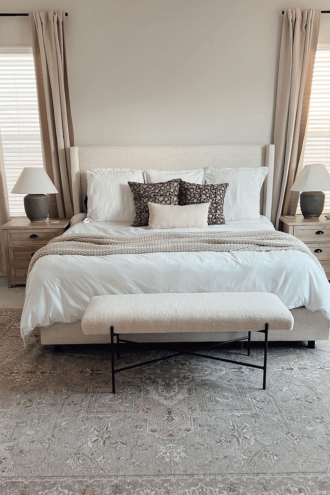 Primary bedroom, neutral bedroom decor, transitional modern 
#LTKHome