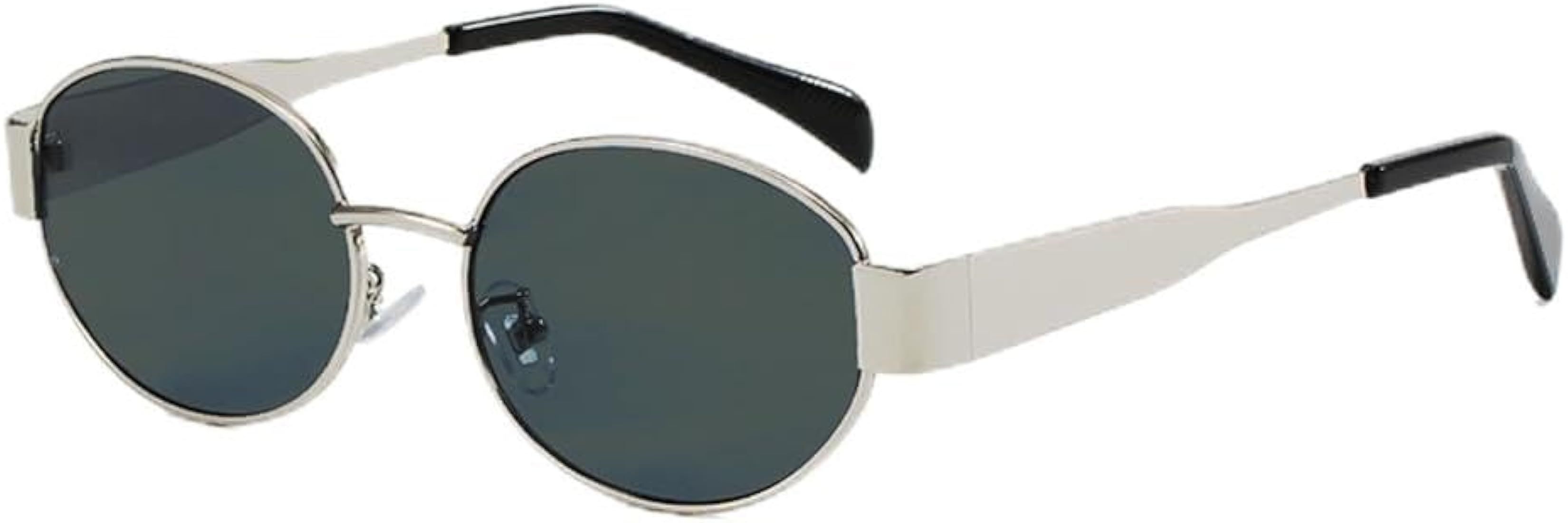 BAODAREN Trendy Retro Oval Sunglasses for Women Men Small Metal Frame Sun Glasses Ladies Shades B... | Amazon (US)