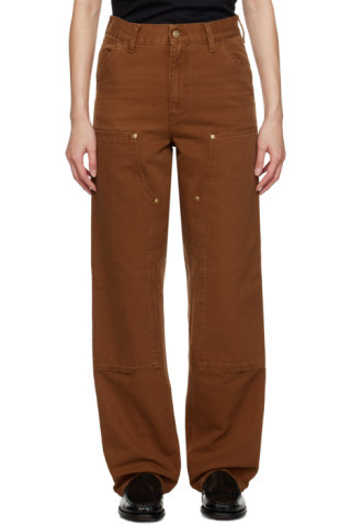 Brown Double Knee Jeans | SSENSE