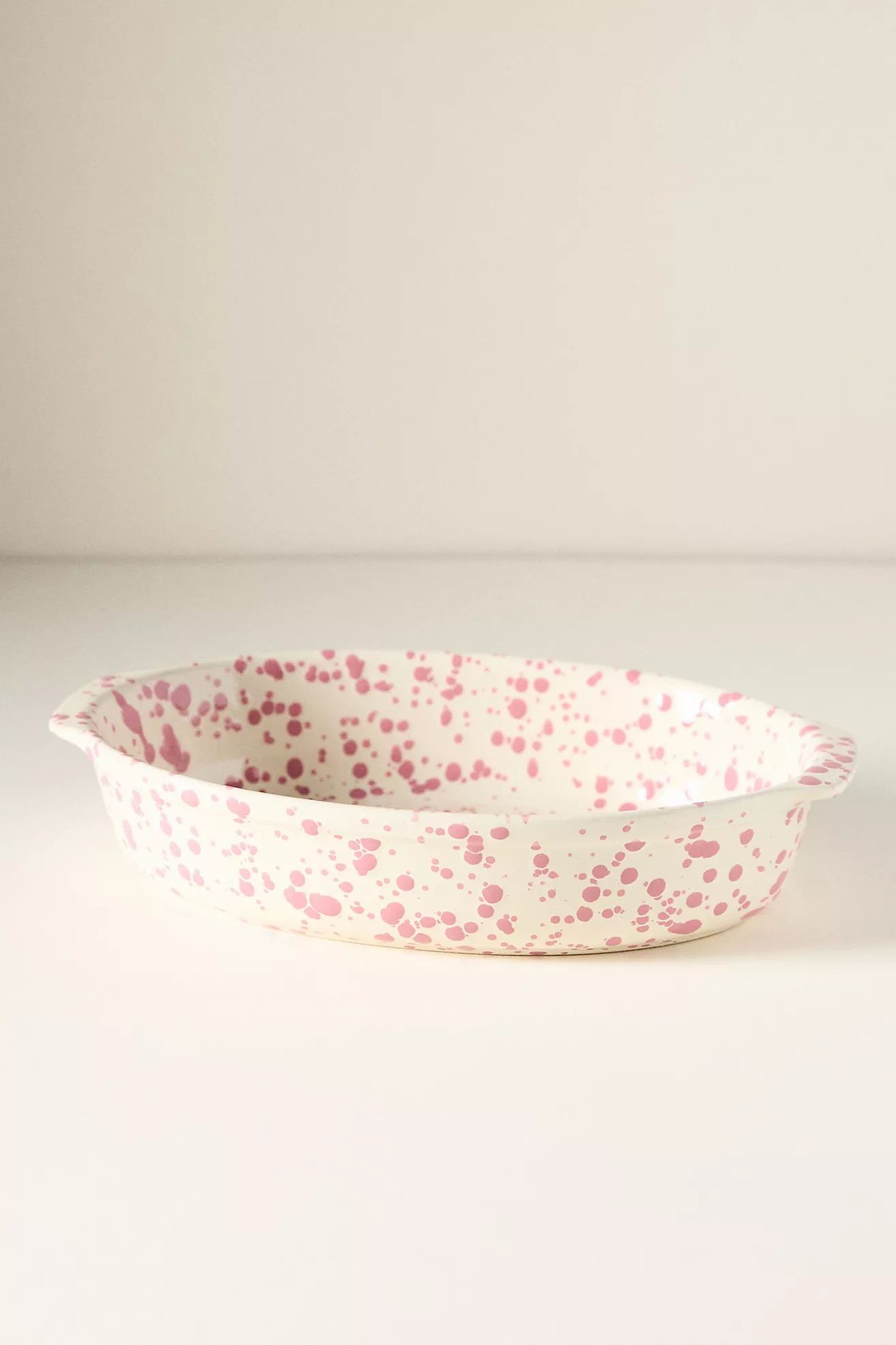 Splatter Portuguese Stoneware Oval Baking Dish | Anthropologie (US)
