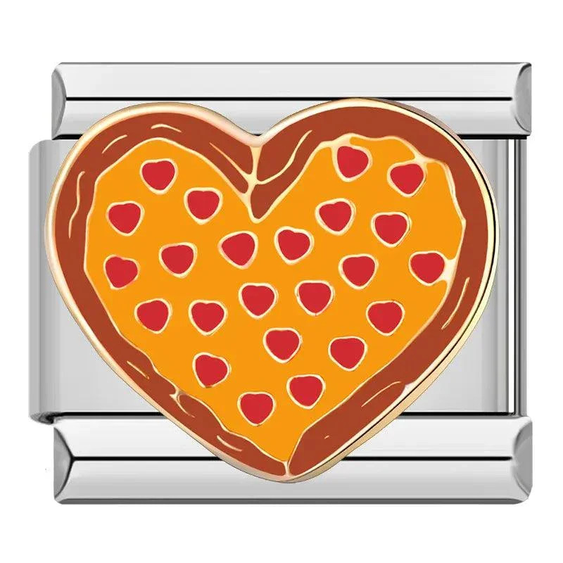 Heart Pizza, on Silver | Charms Official