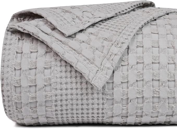 PHF 100% Cotton Waffle Weave Blanket King/Cal King Size - Summer Blanket Luxury Soft Breathable S... | Amazon (US)