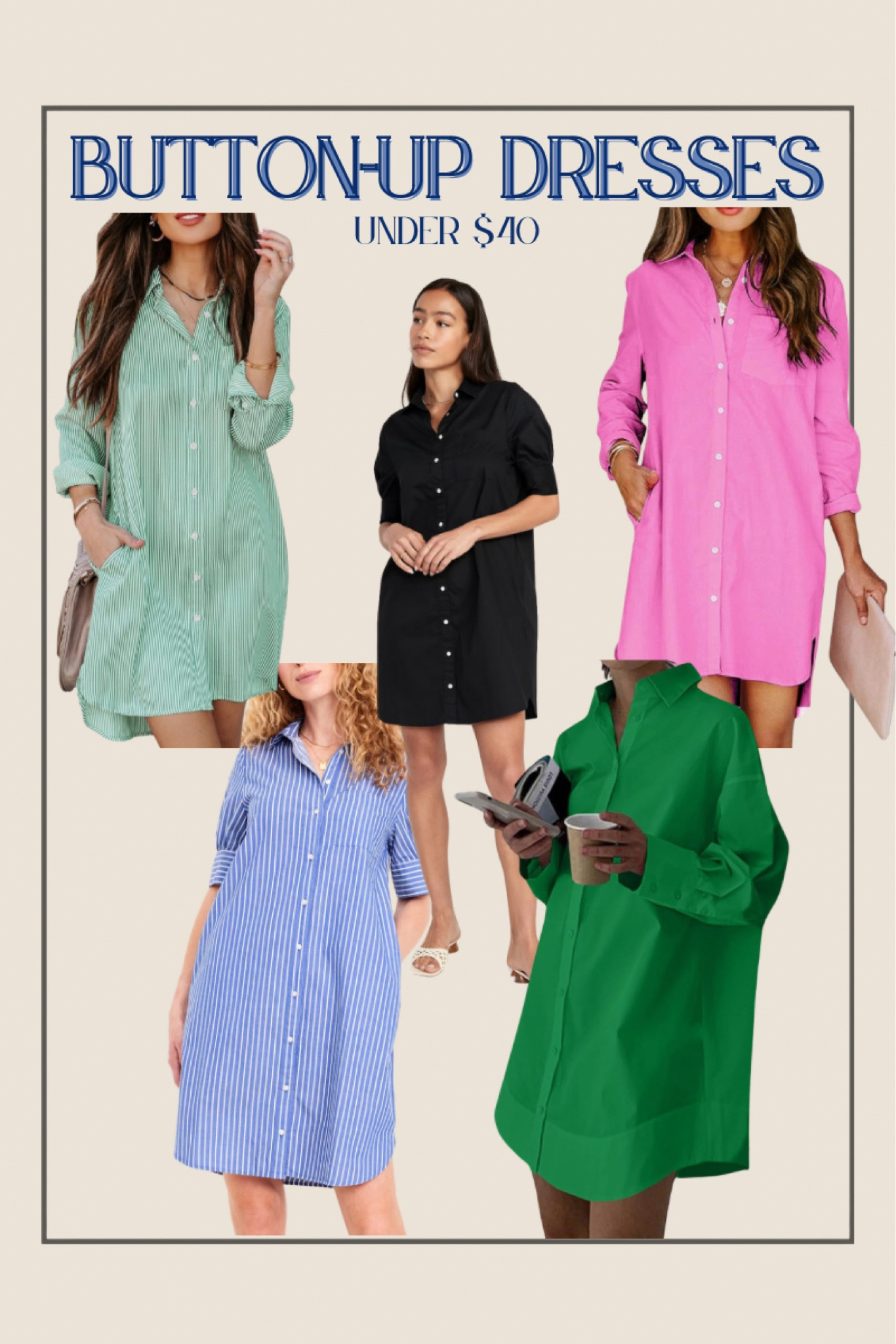 Loving the button up dresses! I would size up one to two sizes for that oversized fit!


#LTKFindsUnder50 #LTKStyleTip #LTKMidsize
