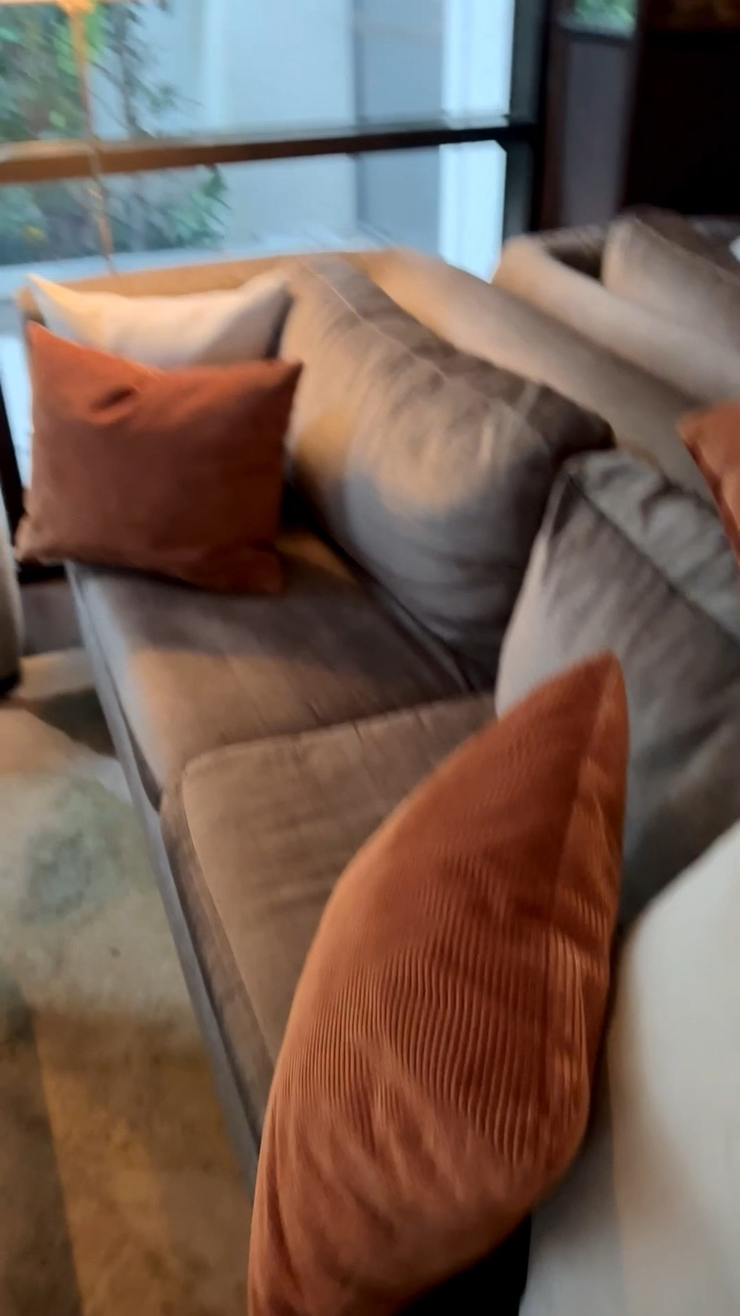 A cozy place to be on rainy days—soft sofa, plush pillows, and the warm glow of a floor lamp.
#cozyvibes #livingroominspo #rainydaycomfort #homestyling

#LTKHome #LTKCyberWeek