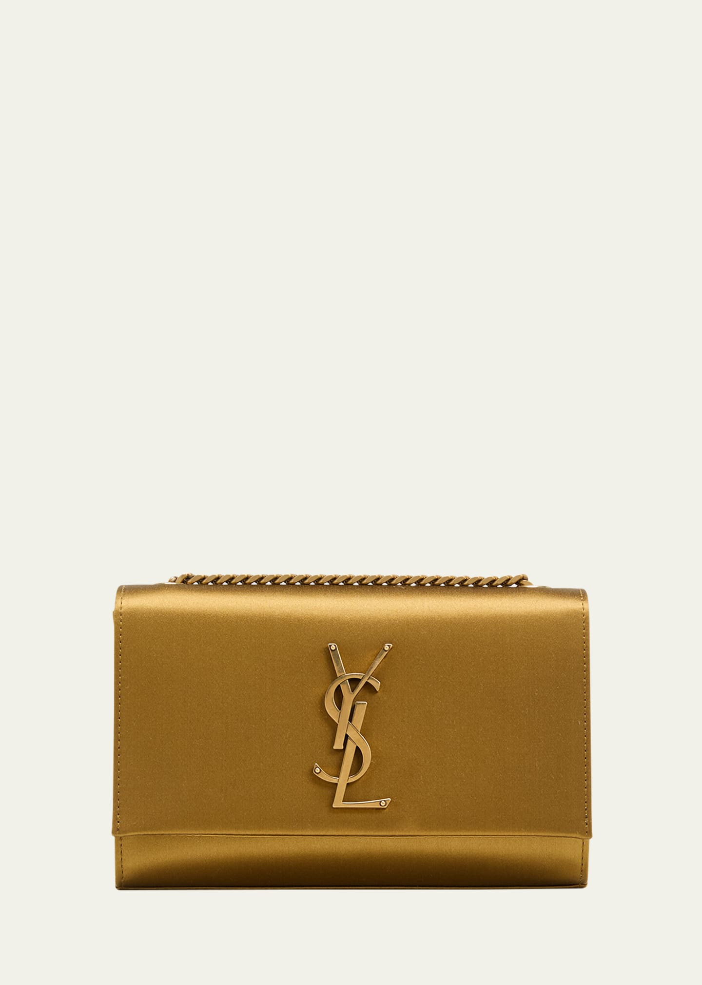 Saint Laurent Kate Small YSL Shoulder Bag in Satin | Bergdorf Goodman