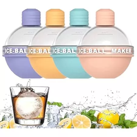 Kohimit Ice Ball Maker, Whiskey Ice Mold, Silicone Ice Cube Tray