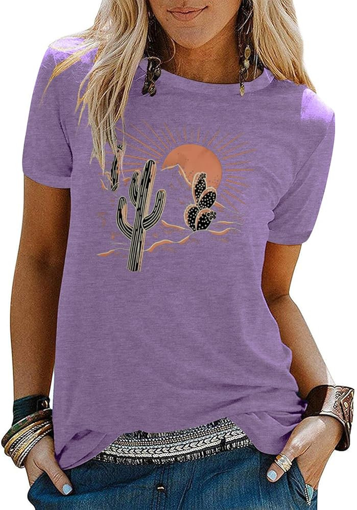 Binshre Beach Shirts for Women Hawaiian Graphic Tees Sunshine Summer Vacation Vintage Tshirt Tops | Amazon (US)