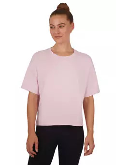 Yogalicious Women's Short Sleeve Deluxe Boxy Cropped T-Shirt | Belk