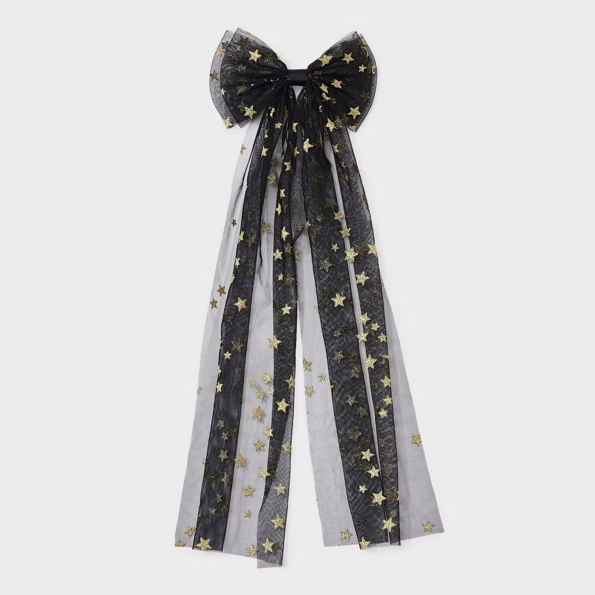 Glitter Star Bow Hair Clip - Black | Target