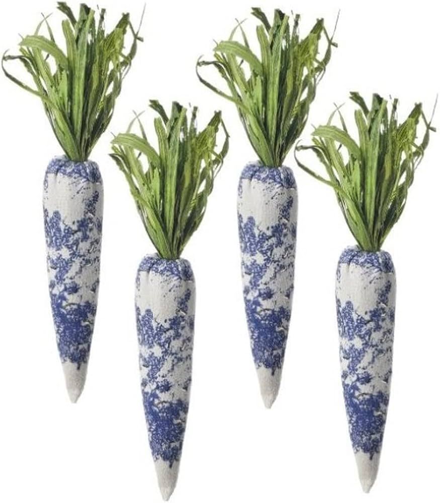 The Bridge Collection Chinoiserie-Style Fabric Carrot Décor for Spring & Easter, Set of 4 | Amazon (US)