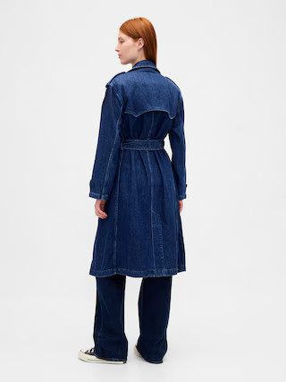 UltraSoft Denim Trench Coat | Gap (US)