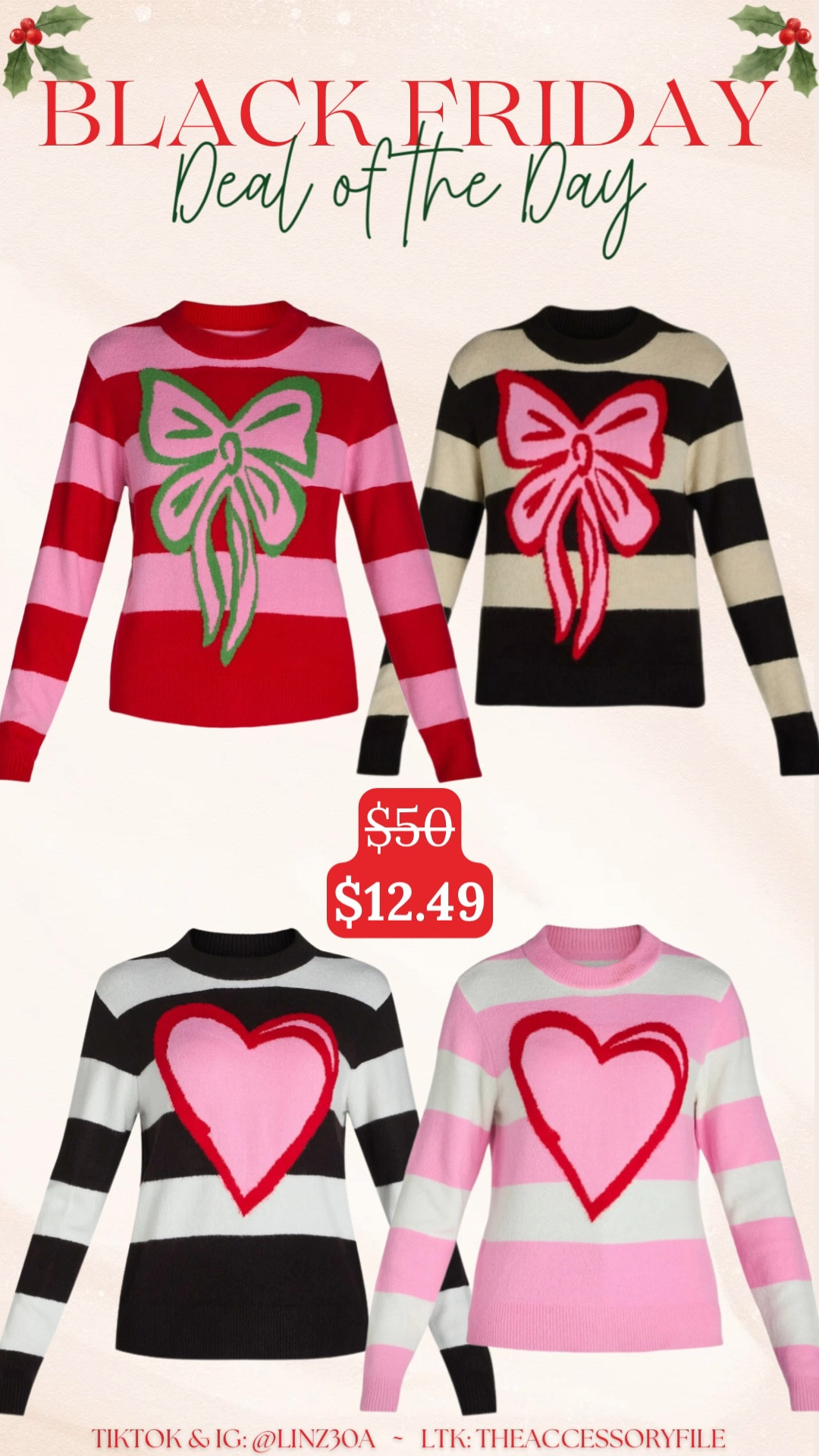 Adorable holiday sweaters suitable for Christmas and Valentine’s Day! 

Christmas outfit, ugly Christmas sweater, winter outfit, winter fashion, gifts for her 

#LTKHoliday #LTKCyberWeek #LTKSaleAlert