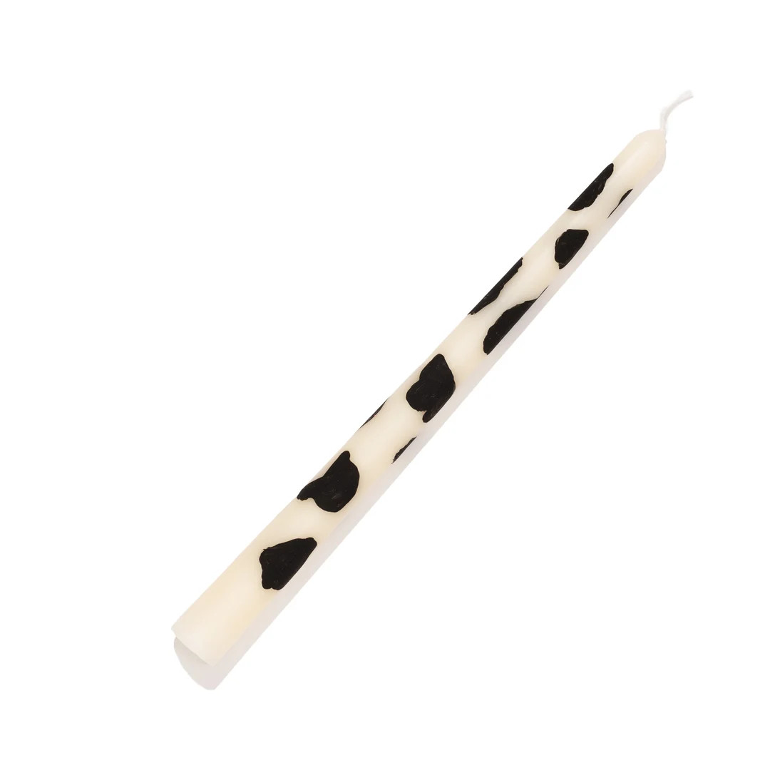 Painted Taper Candles Decorative Candles Cow Print - Etsy | Etsy (US)