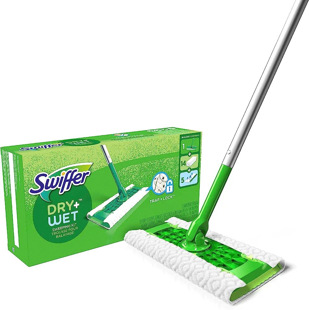 Swiffer Wet & Dry Sweeper Starter Kit, Mops for Floors, Includes 1 Floor Mop, 5 Swiffer Wet Pads ... | Amazon (CA)