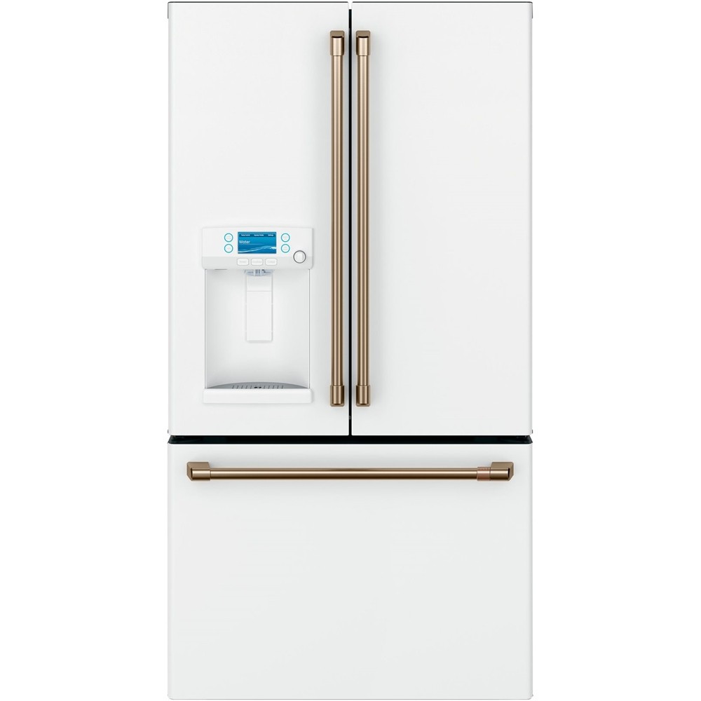 Café - 27.8 Cu. Ft. French Door Smart Refrigerator with Hot Water Dispenser with Adjustible Hot Water Dispenser - Matte White | Best Buy U.S.