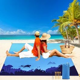 Exclusivo Mezcla Waterproof Picnic Blankets 3-Layer 60x80 Inches Large Sandproof Beach Blanket Fo... | Walmart (US)