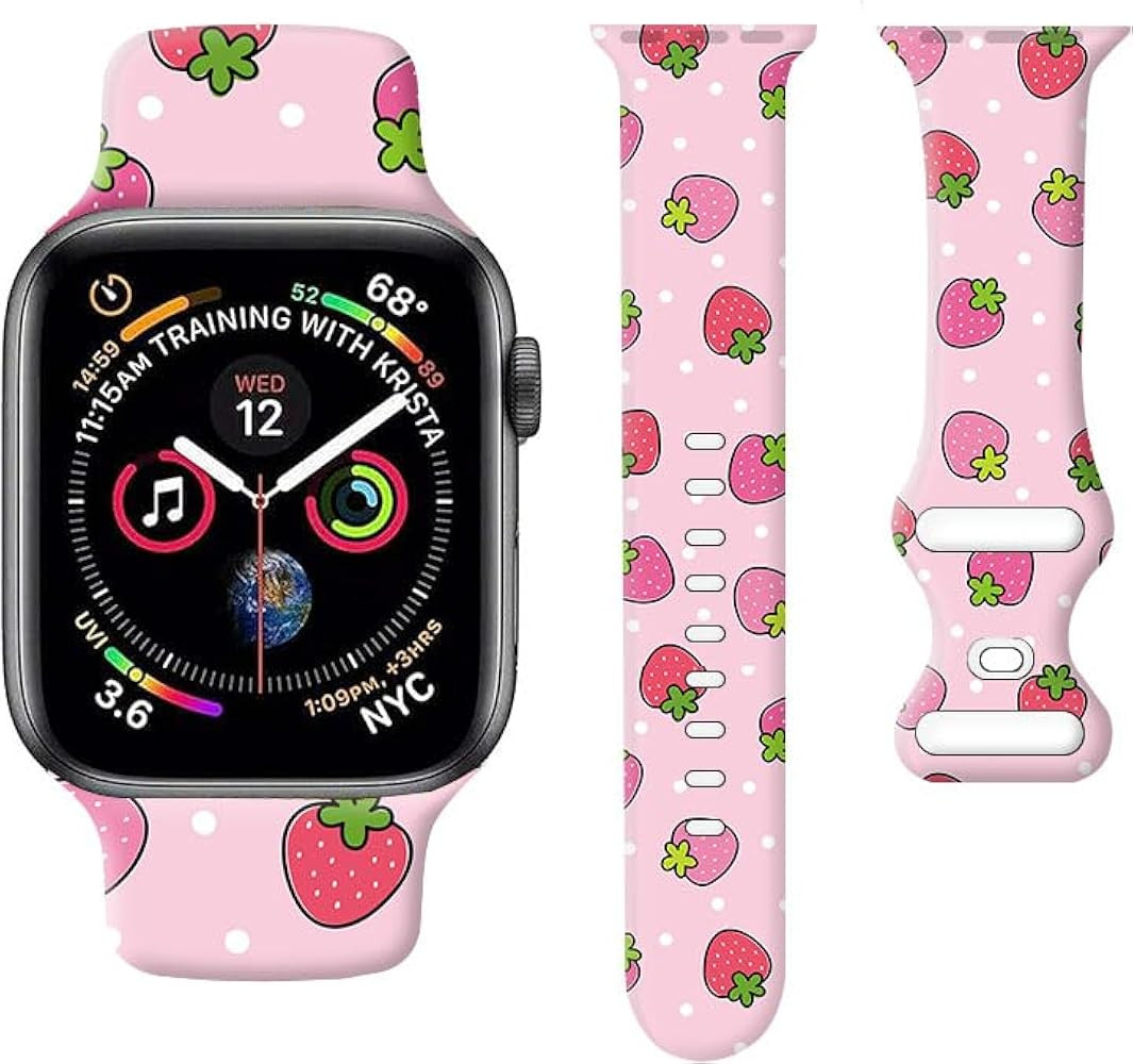 Watch Band Compatible with Apple Watch 38mm 40mm 41mm 42mm 44mm 45mm Soft Silicone Wristbands Rep... | Amazon (US)