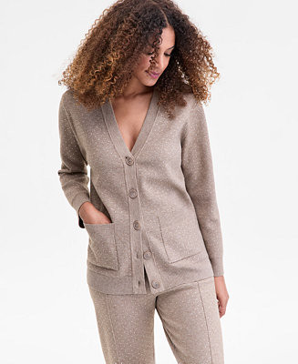 I.N.C. International Concepts Women's Rhinestone V-Neck Cardigan, Macy's Exclusive - Macy's | Macy's