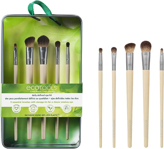 EcoTools Daily Defined Eye Brush Kit, Makeup Brushes For Liquid, Powder, & Cream Eyeshadow & Eyel... | Amazon (US)