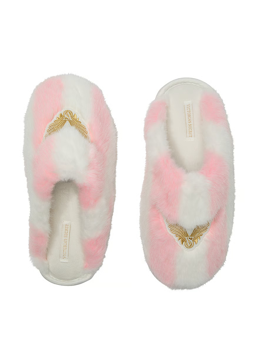 Buy Luxe Plush Closed-Toe Slippers, Heritage Stripe - Order Slippers online - Victoria's Secret U... | Victoria's Secret (US / CA )