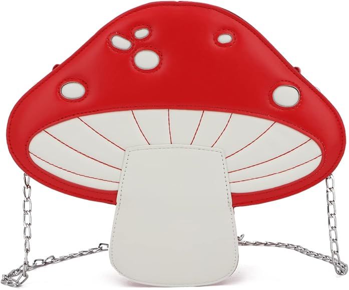 LUI SUI Women Unique Cute Mushroom Shaped Crossbody Purse Bags Small Lovely Shoulder Bags | Amazon (US)