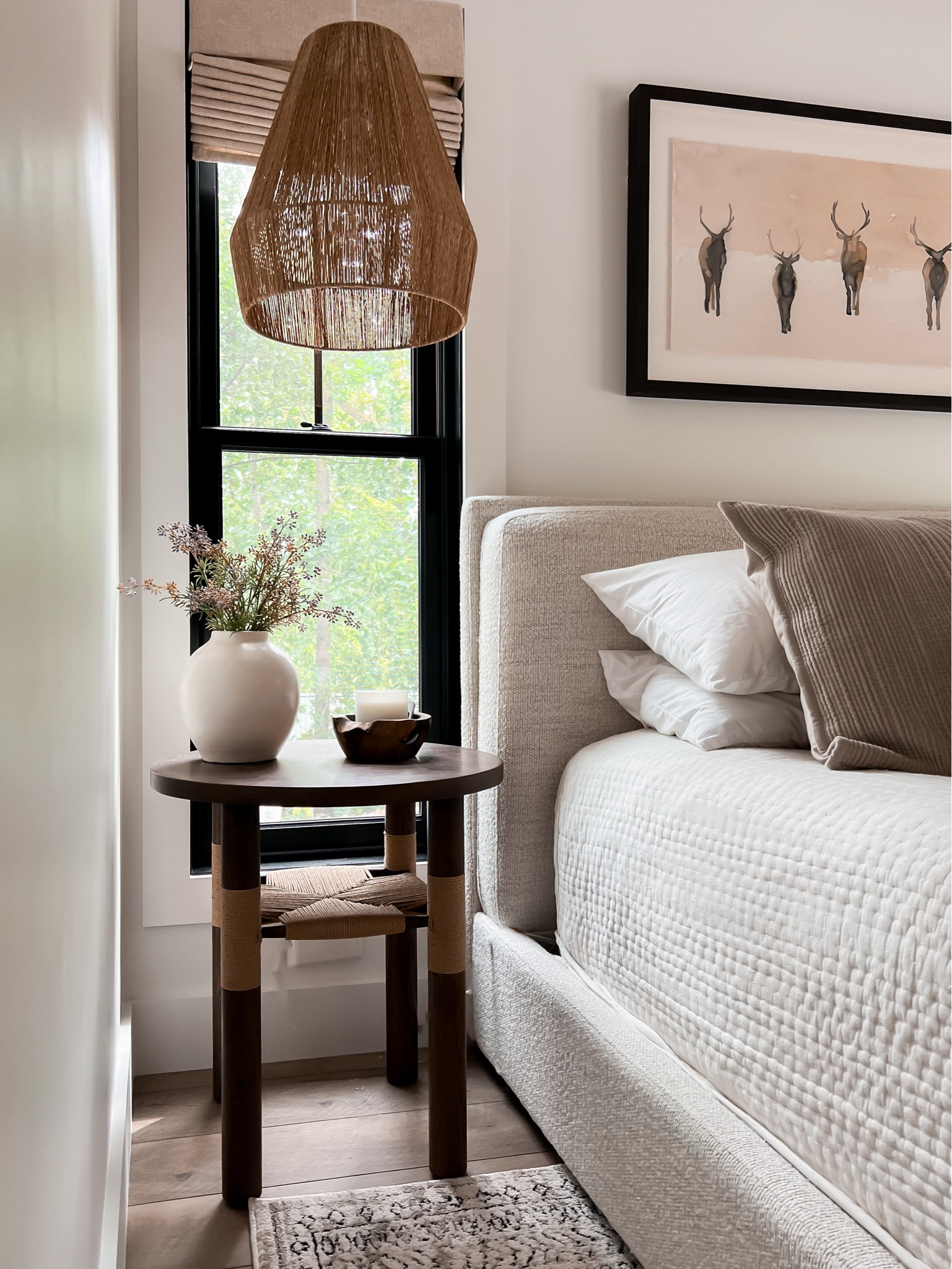 Simple bedside for a small bedroom. Who said side tables can’t be nightstands! 

#LTKStyleTip #LTKHome