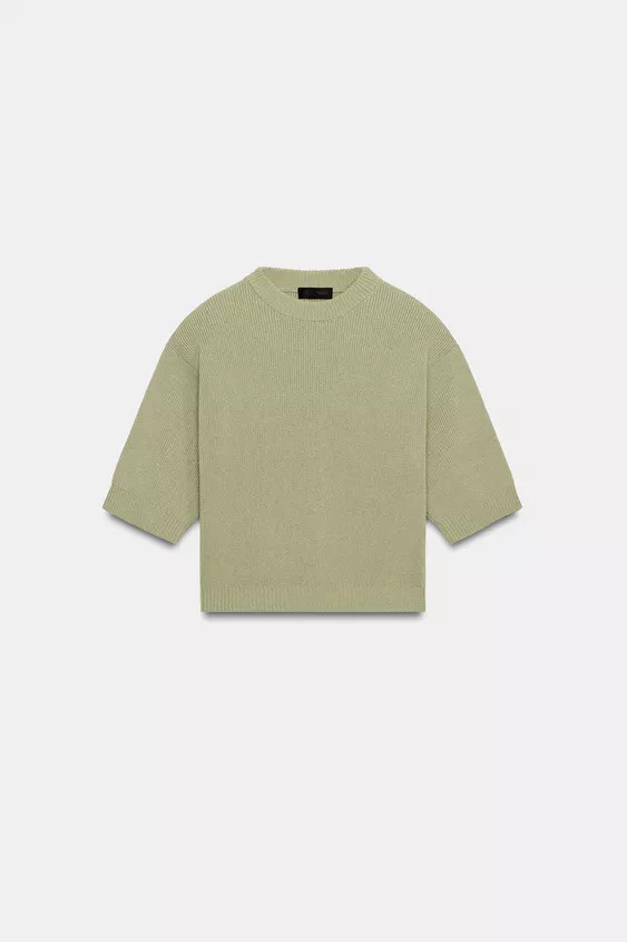 KNIT ELBOW-LENGTH SLEEVE JUMPER | Zara UK