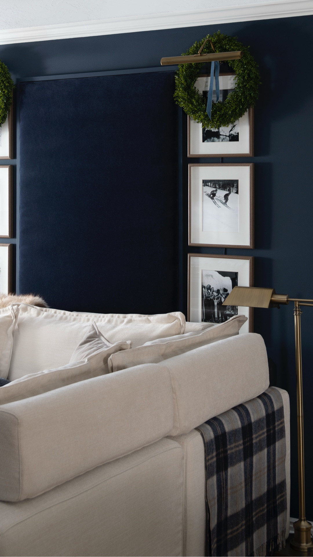 My cozy navy basement decorated for the holidays…

#LTKHoliday #LTKHome