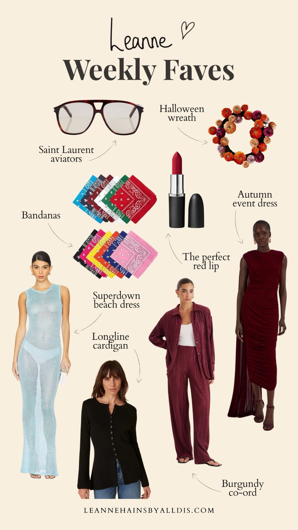 Weekly Favourites ✨

Sheer dress, beach dress, Mac lipstick, red lipstick, Halloween decorations, burgundy dress, autumn coord, longline cardigan, black cardigan, knitwear, aviator sunglassess

#LTKFashionMonth #LTKuk #LTKautumn