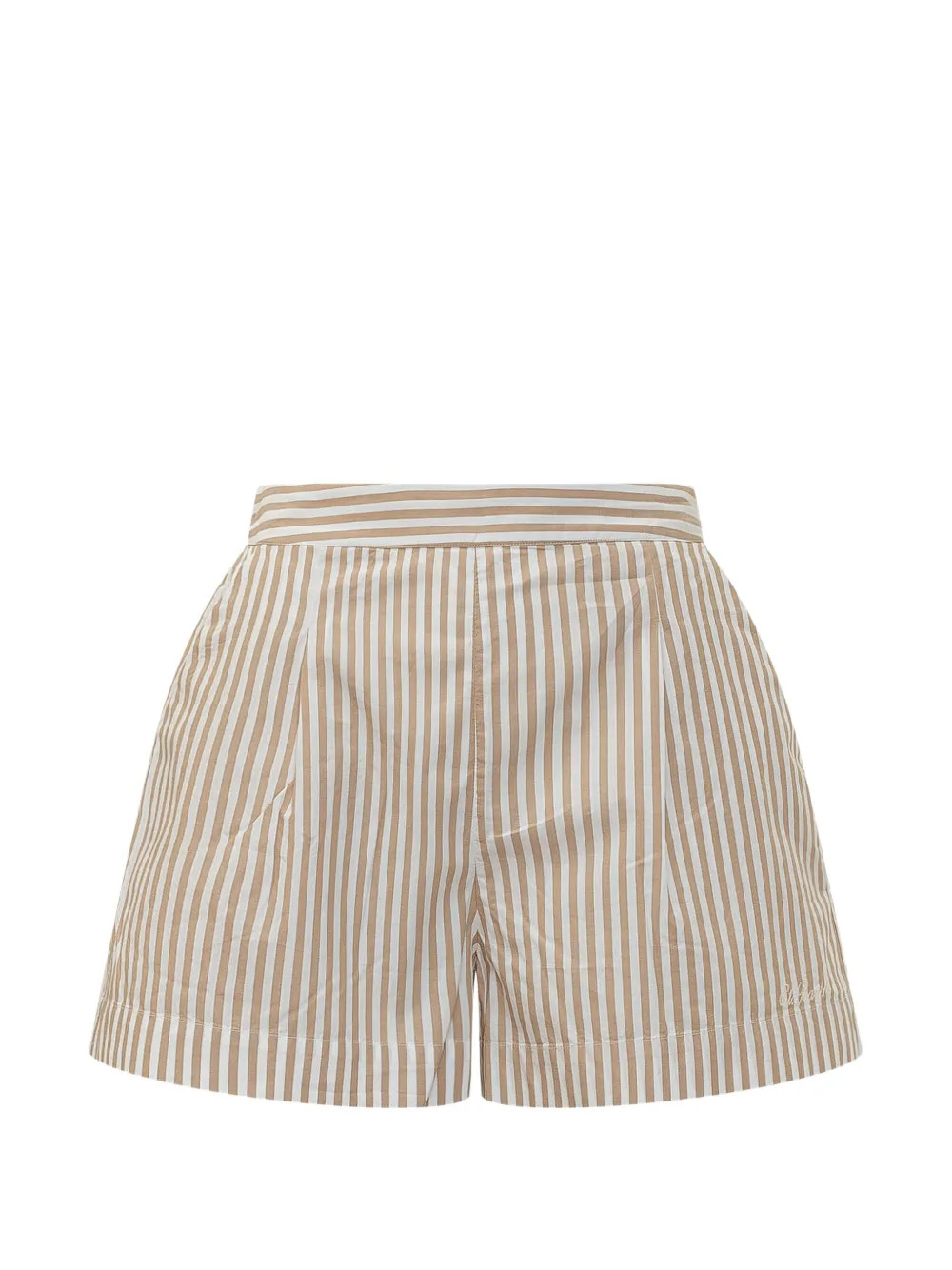 MC2 Saint Barth Striped high-waist Shorts | Neutrals | FARFETCH | Farfetch Global