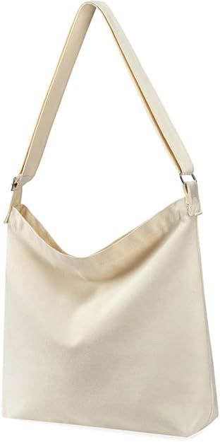 Draw blank Women's blank large Size Canvas Crossbody Tote Handbags Shoulder Bag | Amazon (US)