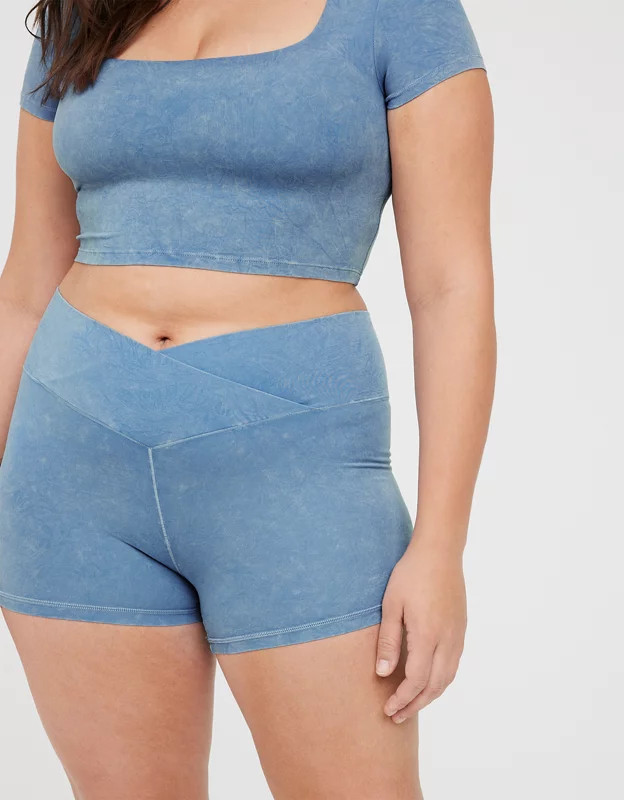 OFFLINE By Aerie Real Me Double Crossover 3" Bike Short | Aerie