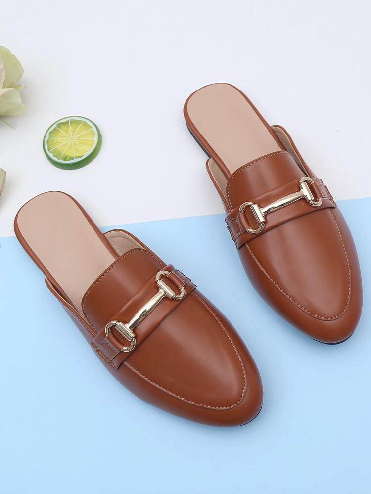 Metal Decor Flat Mules | SHEIN